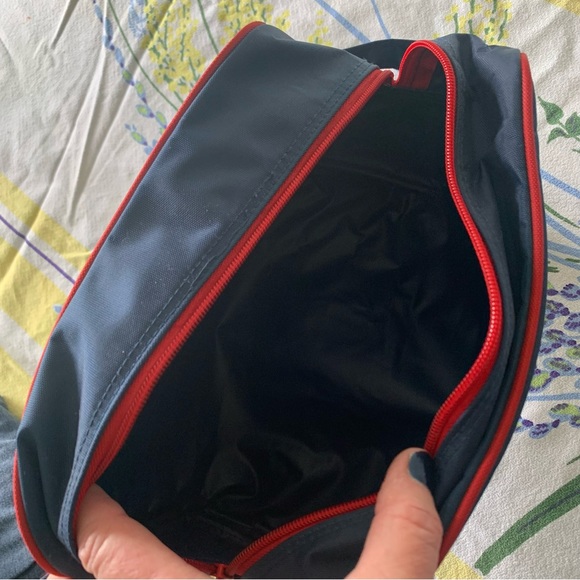 Men’s Vintage Y2K TOMMY HILFIGER DOPP Kit Shaving Toiletries Zip Bag Navy Blue - Picture 12 of 12
